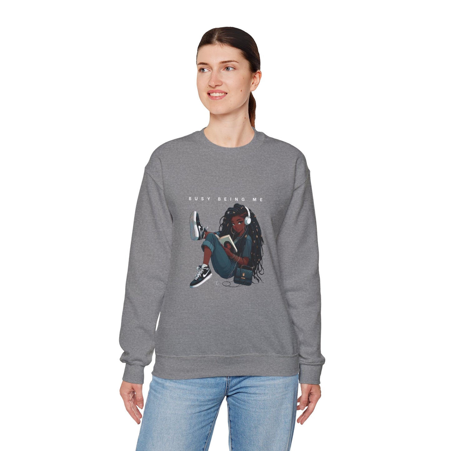 Busy Being Me Crewneck Sweatshirt – Cozy Unisex Pullover for Effortless Style