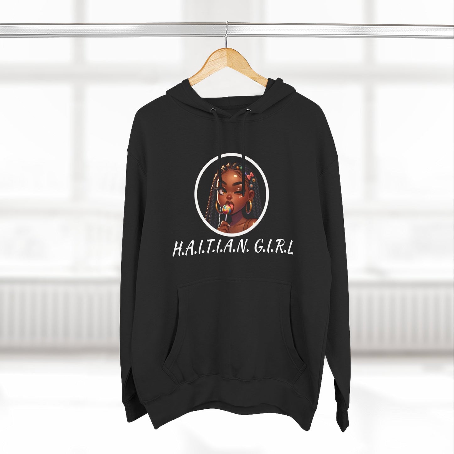 Haitian Girl Fleece Hoodie - Stylish and Comfortable for Everyday Wear
