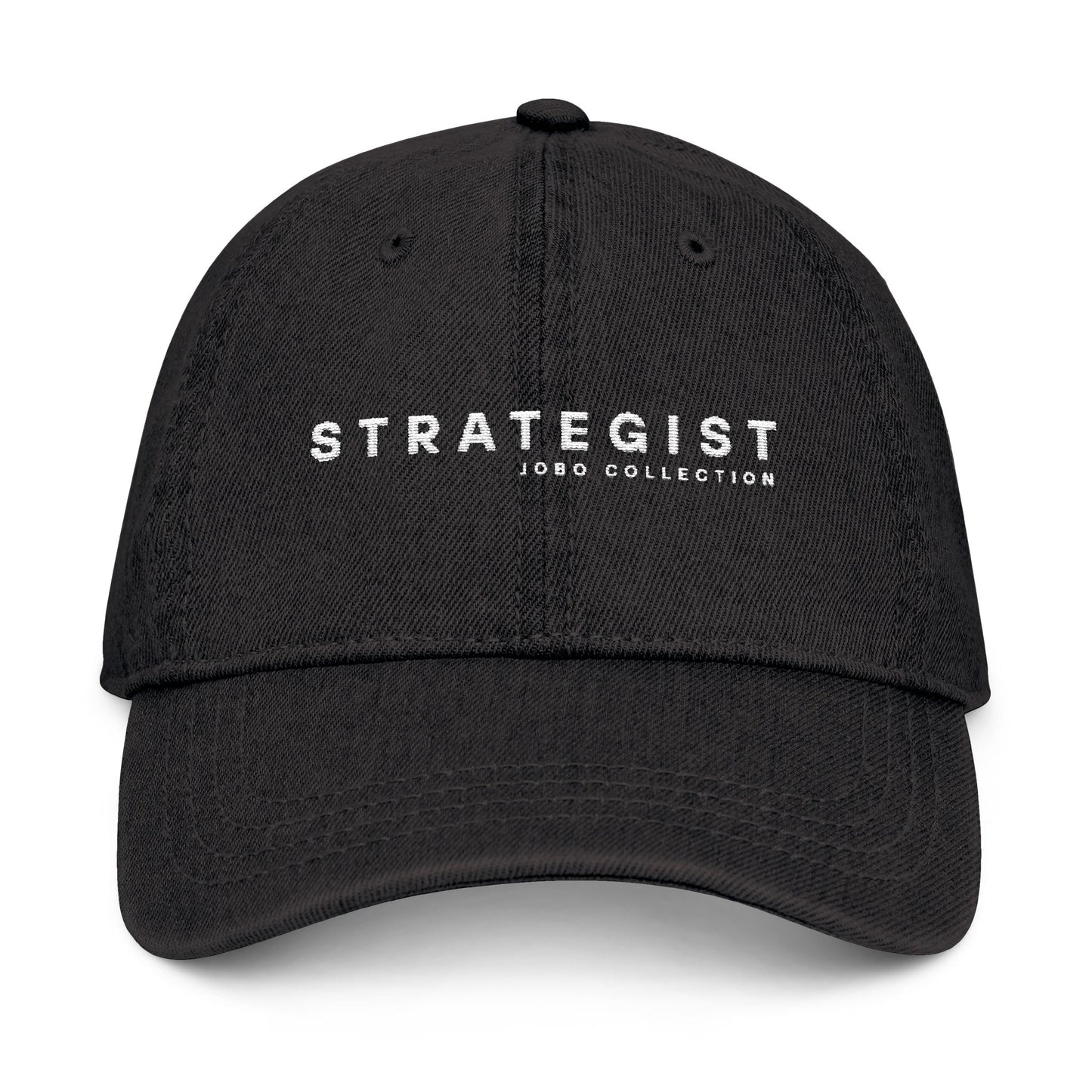 Strategist Embroidered Denim Hat - Casual Style for Trendsetters.