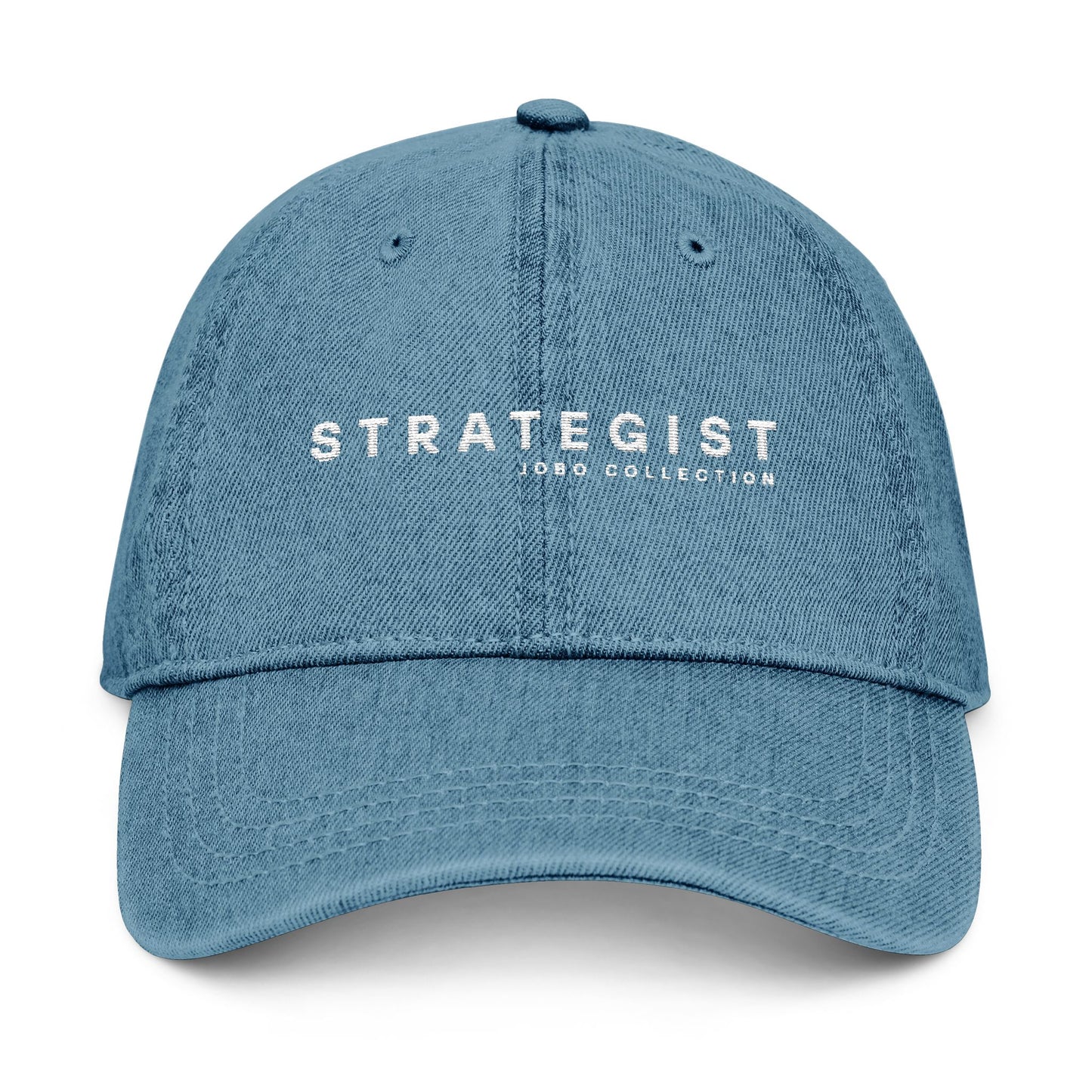Strategist Embroidered Denim Hat - Casual Style for Trendsetters.