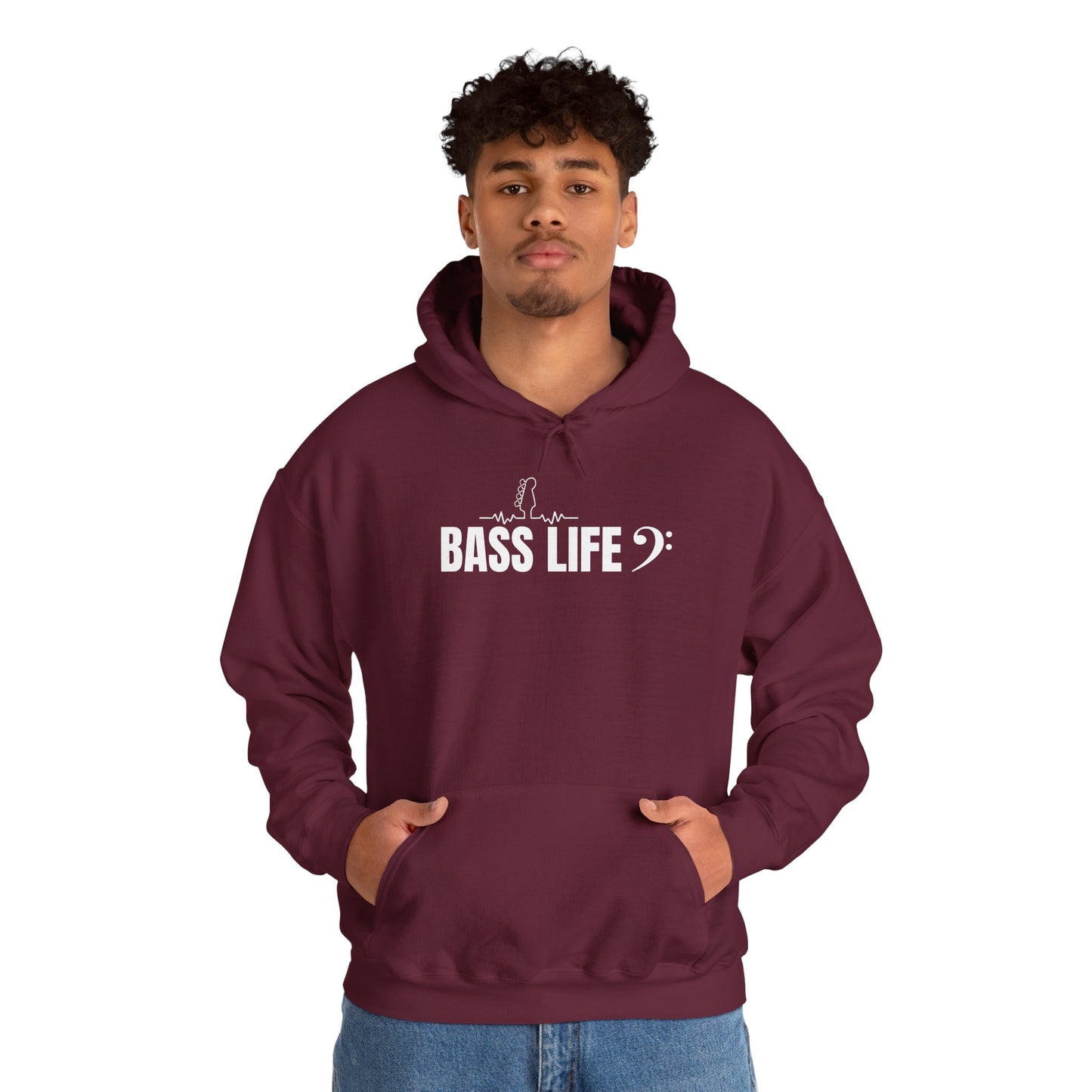 Custom bassist Hoodie - Bass Life Unisex Heavy Blend™ Sweatshirt