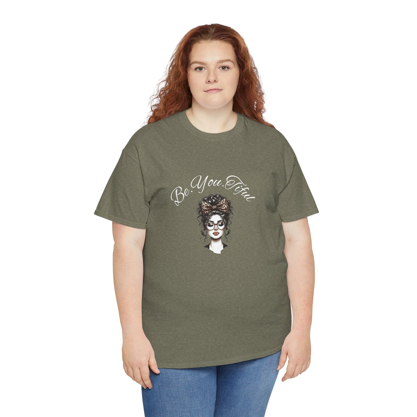 Be You Tiful Unisex Heavy Cotton Tee - Inspirational Graphic Tee for Self-Expression
