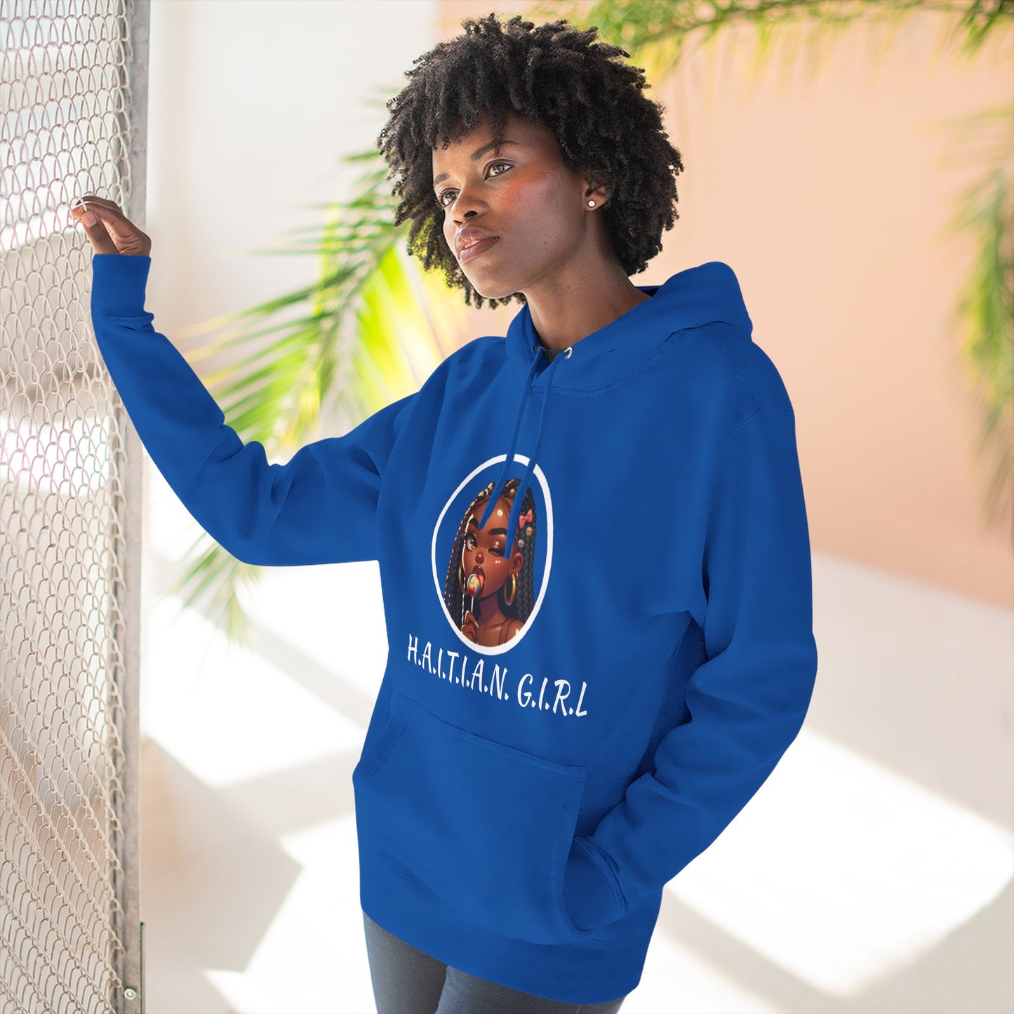 Haitian Girl Fleece Hoodie - Stylish and Comfortable for Everyday Wear