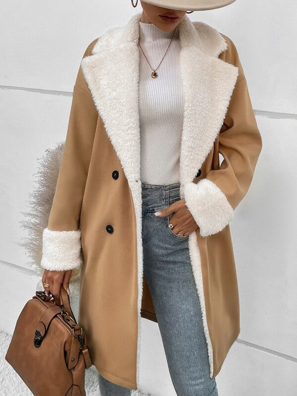 Leisure Commute Woolen Coat For Women.