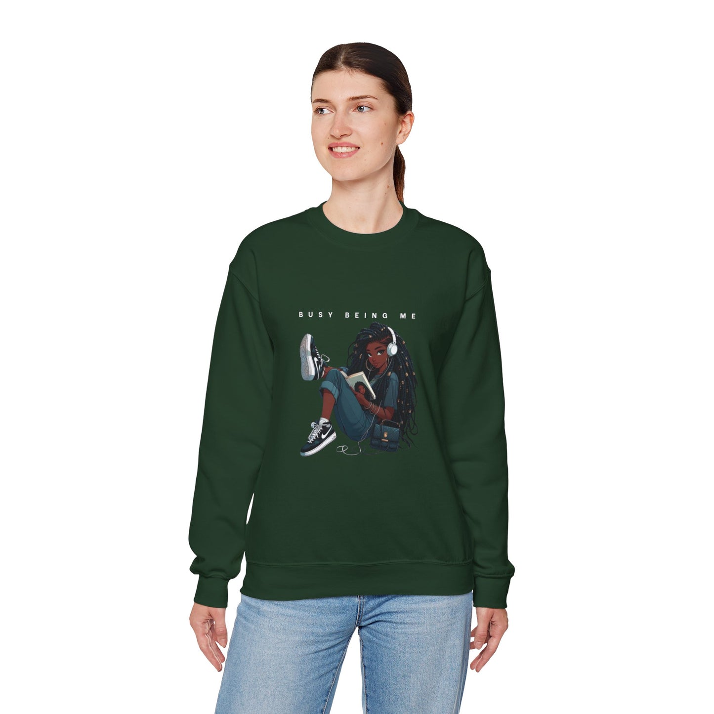 Busy Being Me Crewneck Sweatshirt – Cozy Unisex Pullover for Effortless Style