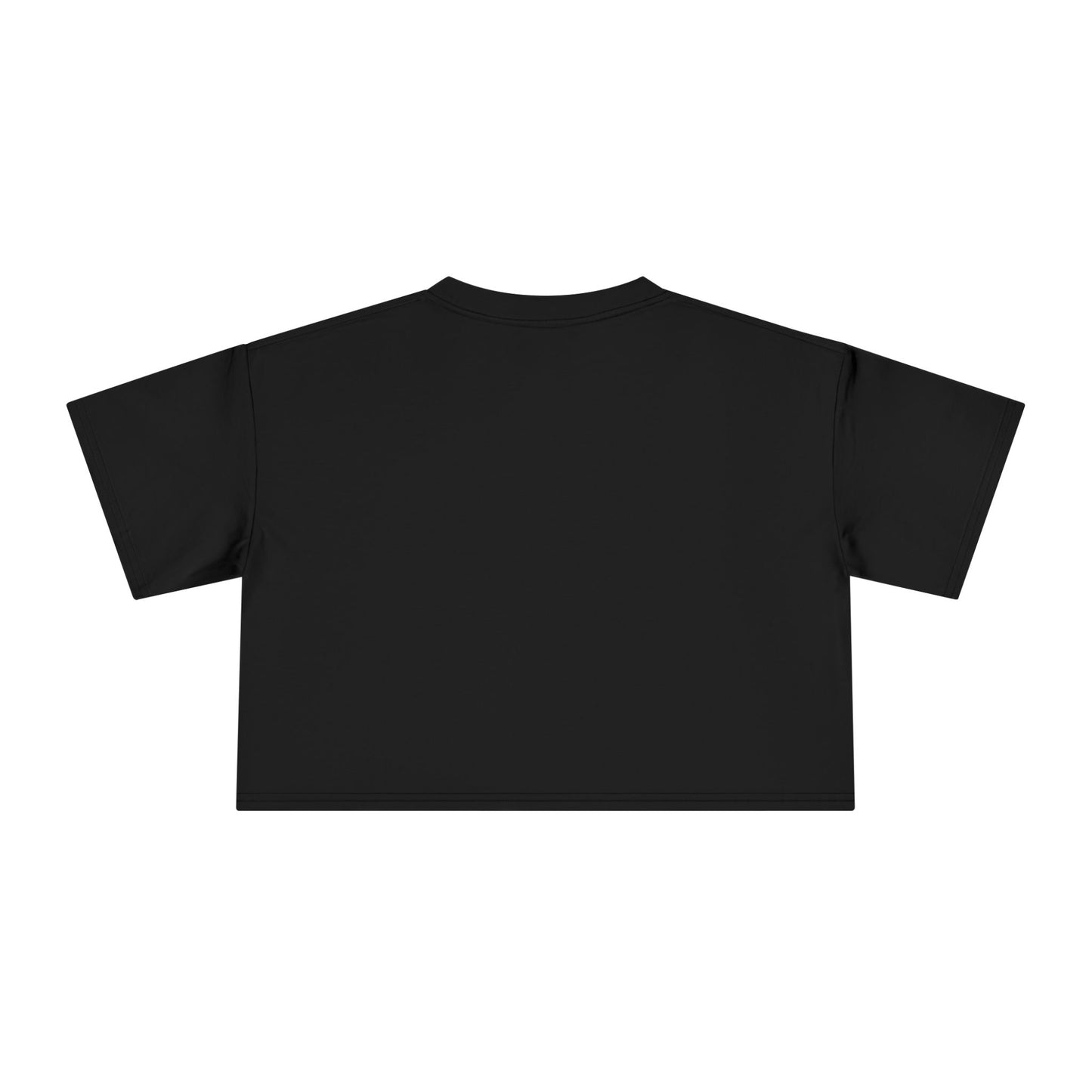 Cute Cat Graphic Women's Crop Tee - Stylish Black Top for Casual Outings.