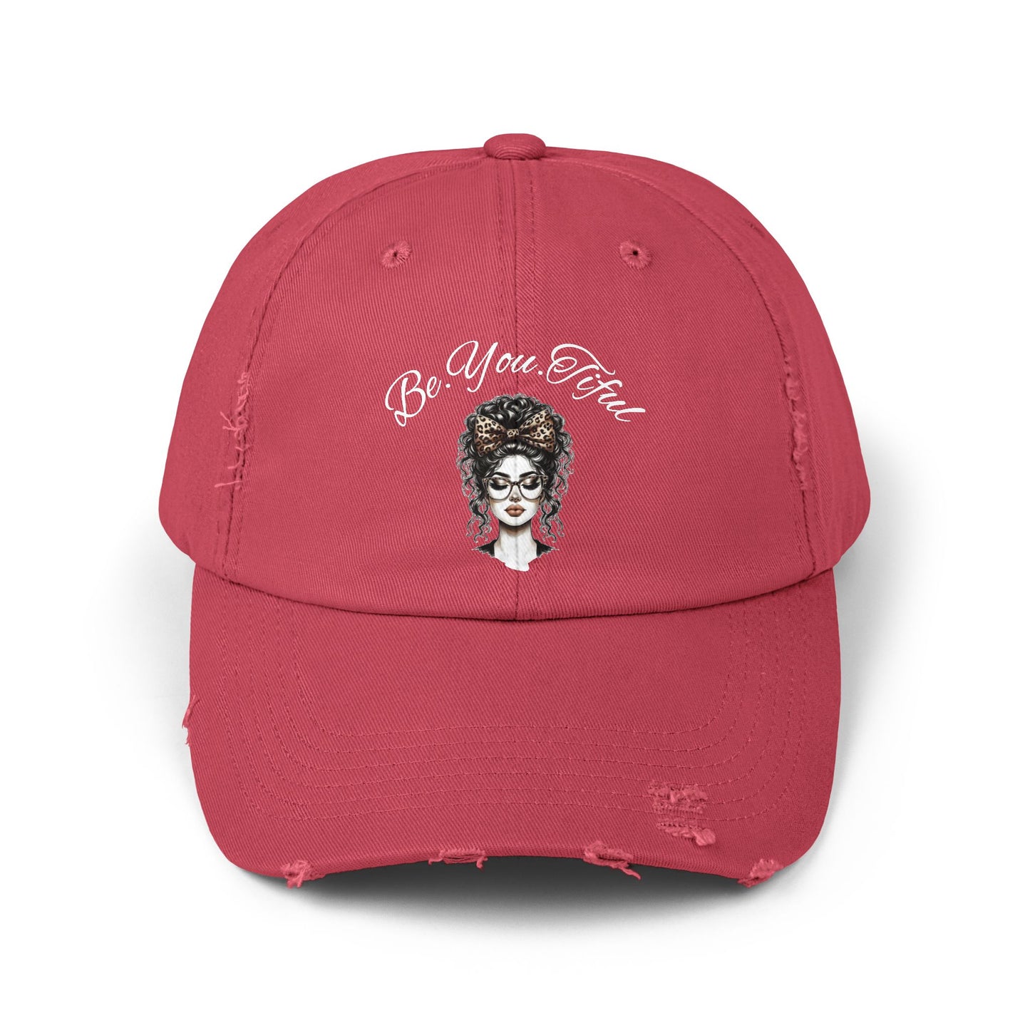Unisex Distressed Cap - 'Be You, Fuld' Inspirational Hat