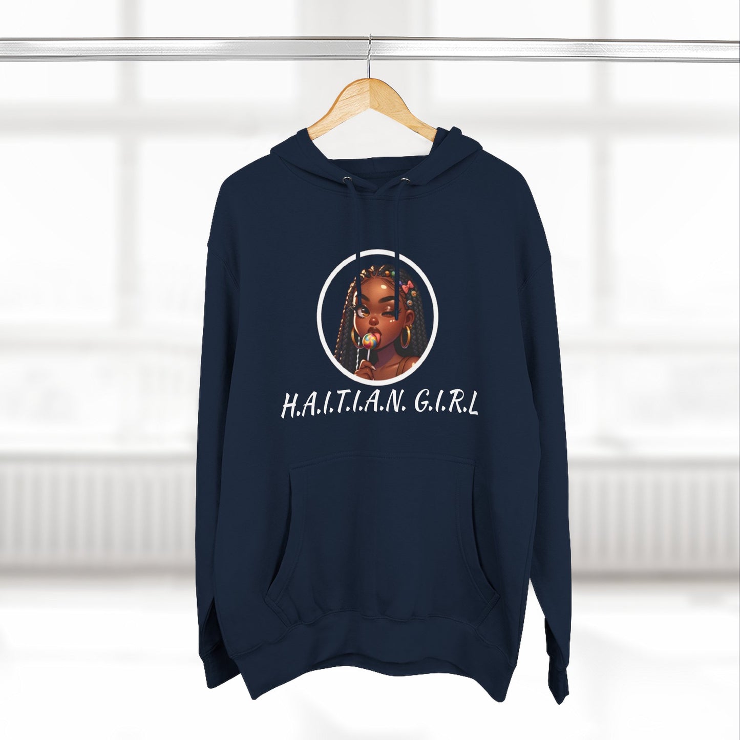 Haitian Girl Fleece Hoodie - Stylish and Comfortable for Everyday Wear