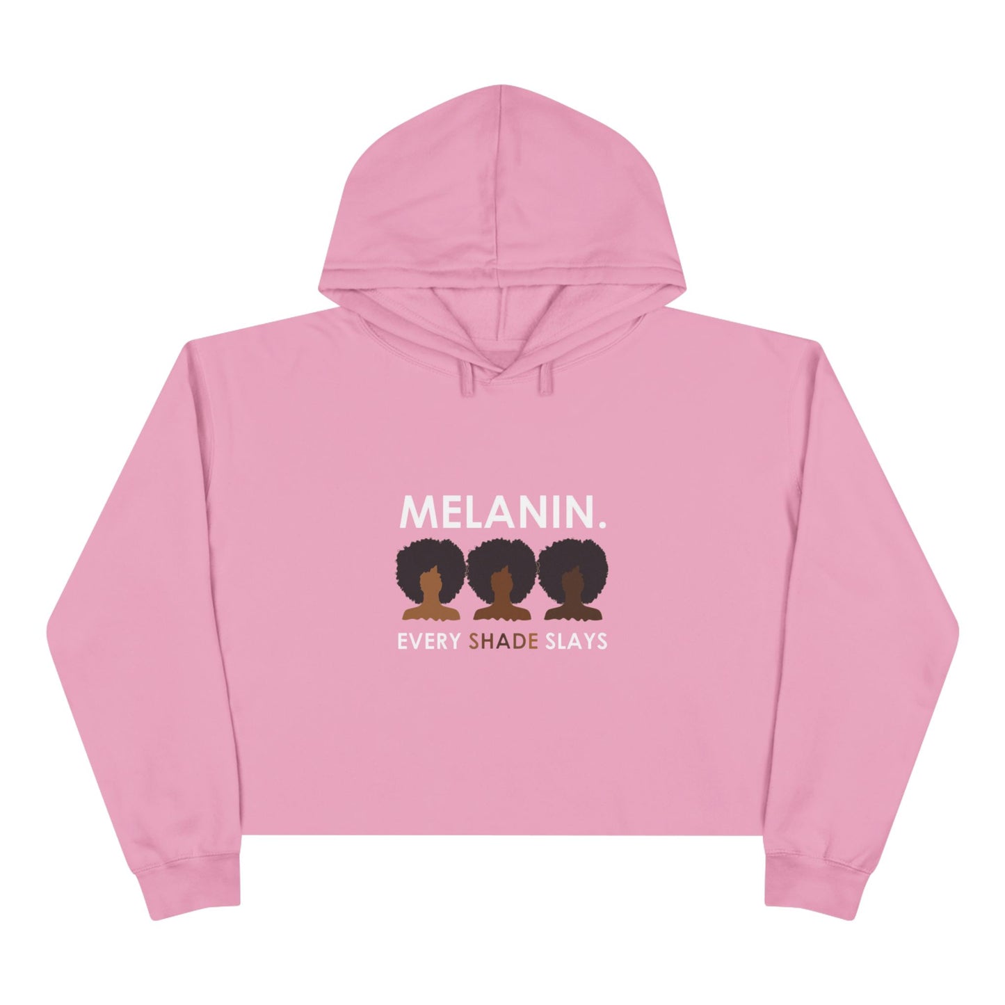 Melanin Crop Hoodie - Every Shade Slays Fashion for Empowerment.