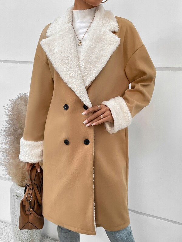 Leisure Commute Woolen Coat For Women.