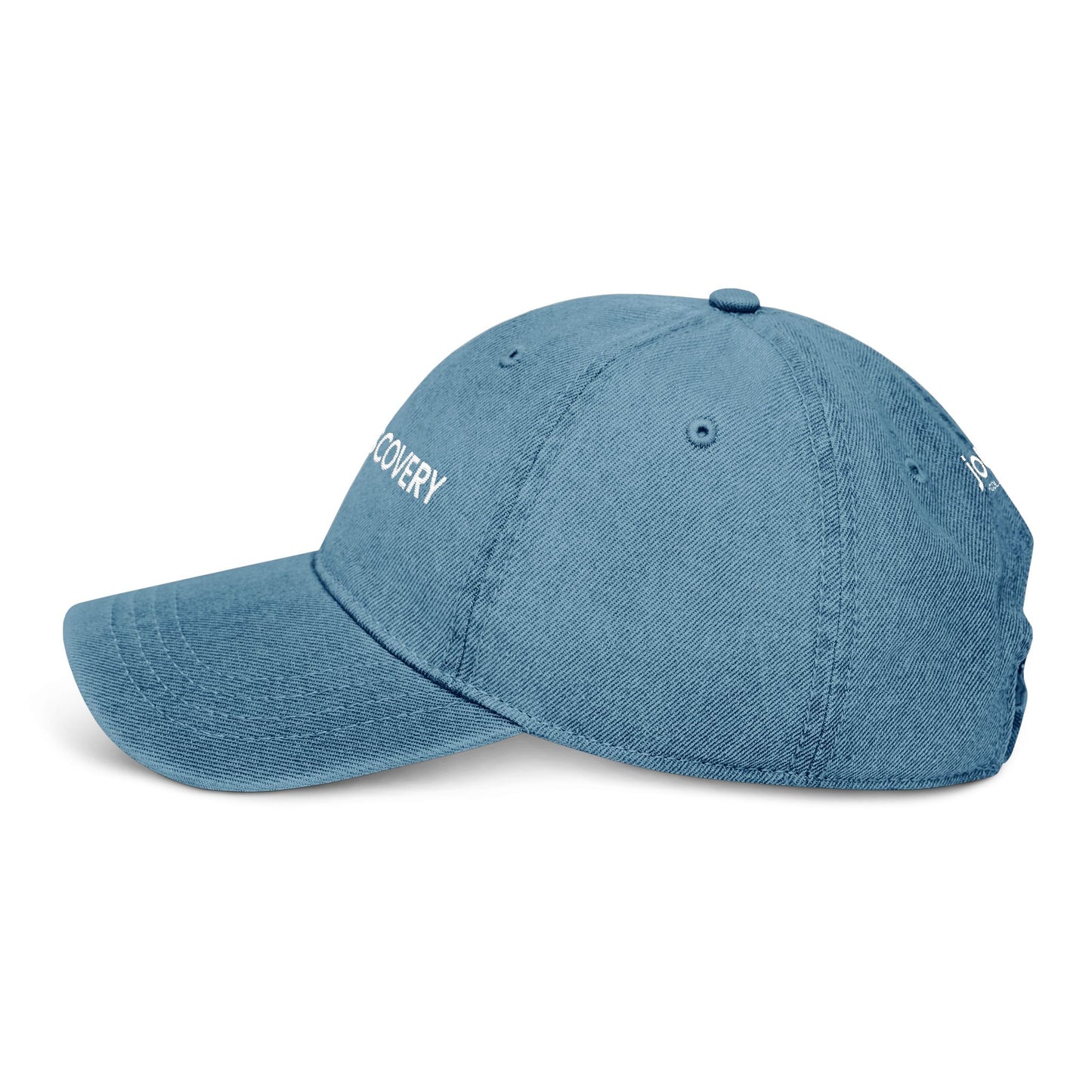 Self-Discovery Denim Hat – Embroidered Cap for Trendy Fashion Lovers.
