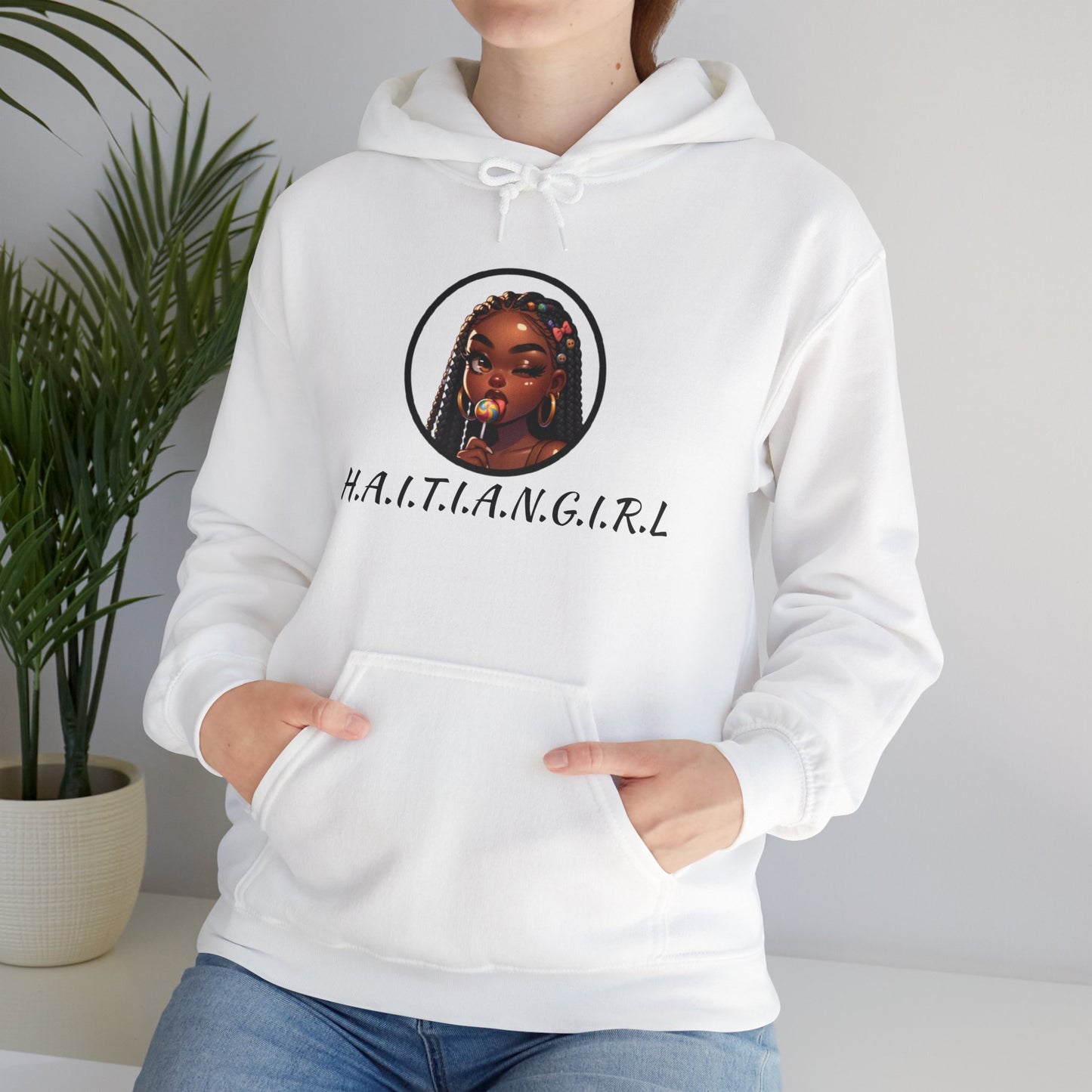 Haitian Girl Fleece Hoodie - Stylish and Comfortable for Everyday Wear