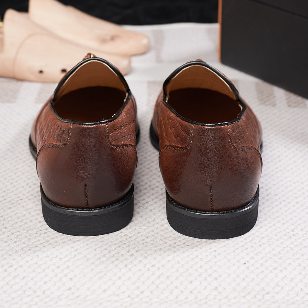 Men's Tassel Business Casual Leather Shoes Handmade Wedding Banquet.