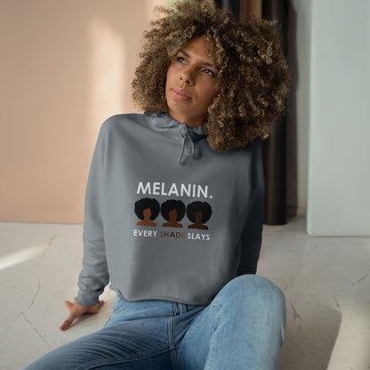Melanin Crop Hoodie - Every Shade Slays Fashion for Empowerment.