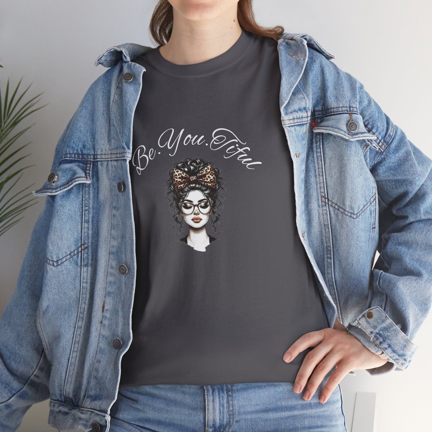 Be You Tiful Unisex Heavy Cotton Tee - Inspirational Graphic Tee for Self-Expression