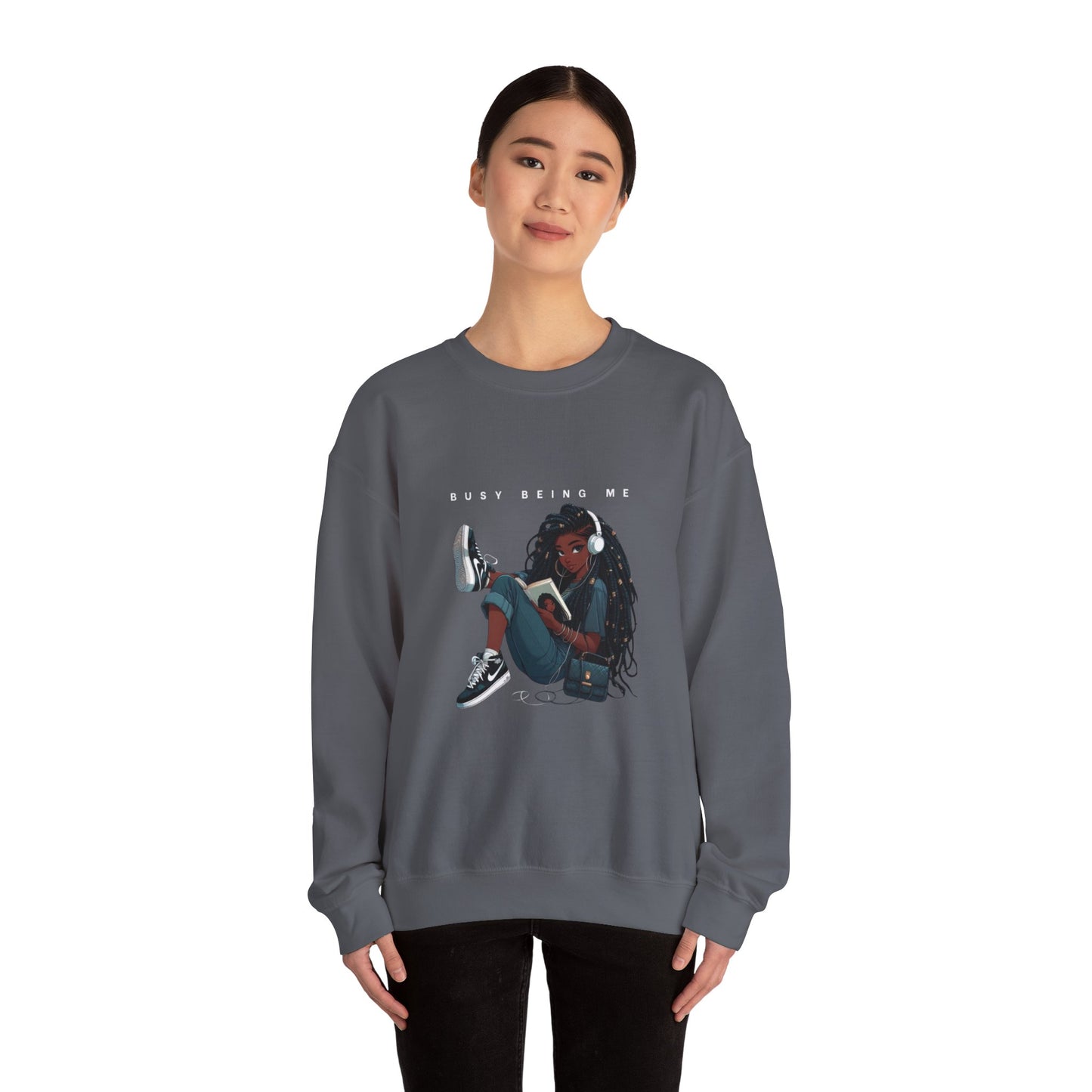 Busy Being Me Crewneck Sweatshirt – Cozy Unisex Pullover for Effortless Style