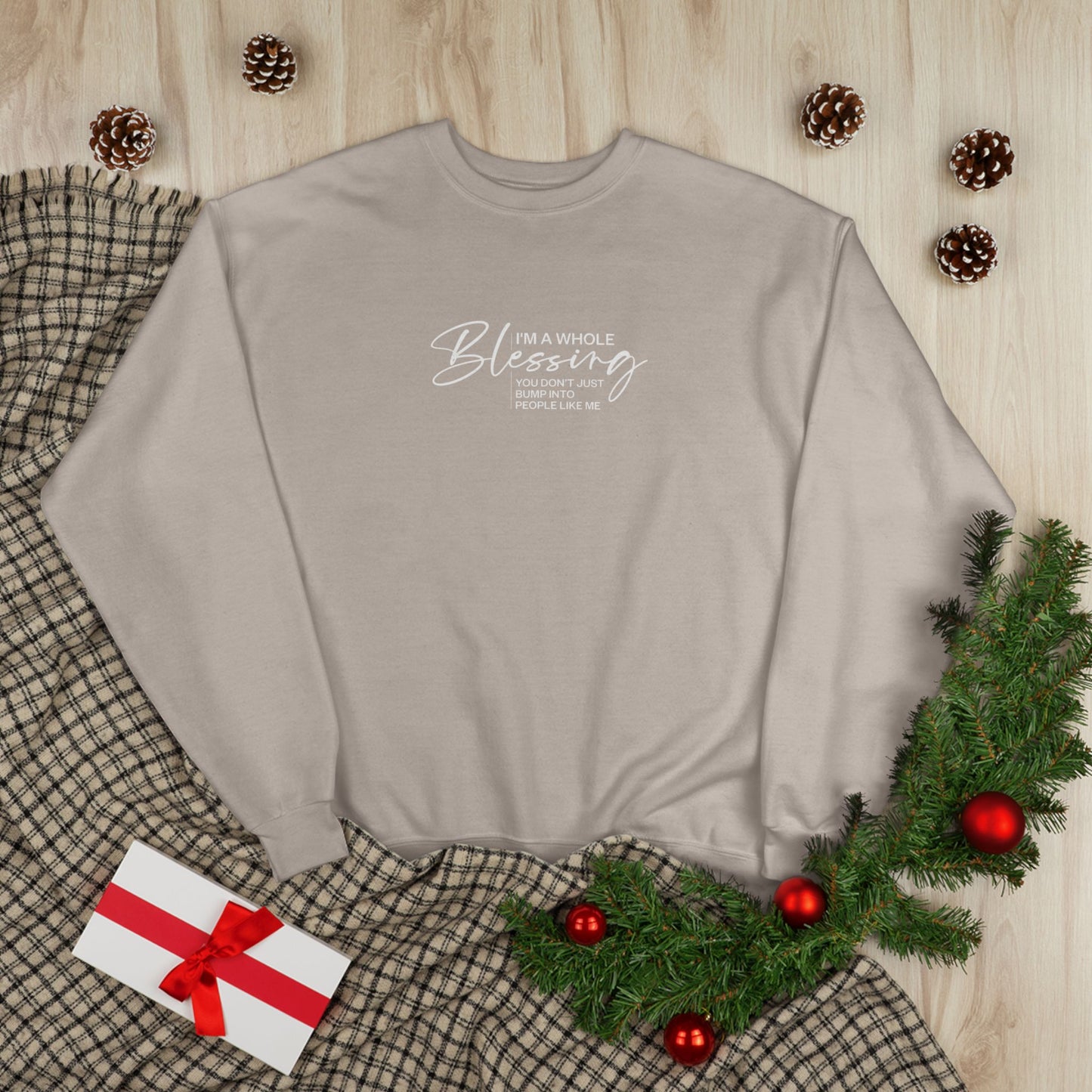 Unisex Eco-Friendly Crewneck Sweatshirt - "I'm a Whole Blessing"