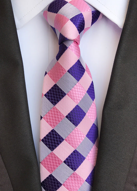 Silk tie luxurious striped Plaid tie