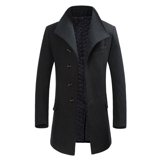 Fashion British Style Woolen Coat.