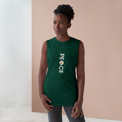 Peace Daisy Unisex Tank Top - Bohemian Style Summer Wear.