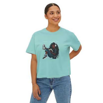 Women's Boxy Tee - "Busy Being Me" - Relaxed Graphic Tee for Everyday Comfort