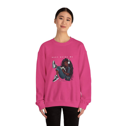 Busy Being Me Crewneck Sweatshirt – Cozy Unisex Pullover for Effortless Style