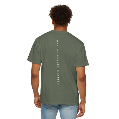 Unisex Garment-Dyed T-shirt: 'Mental Health Matters' Inspirational Tee