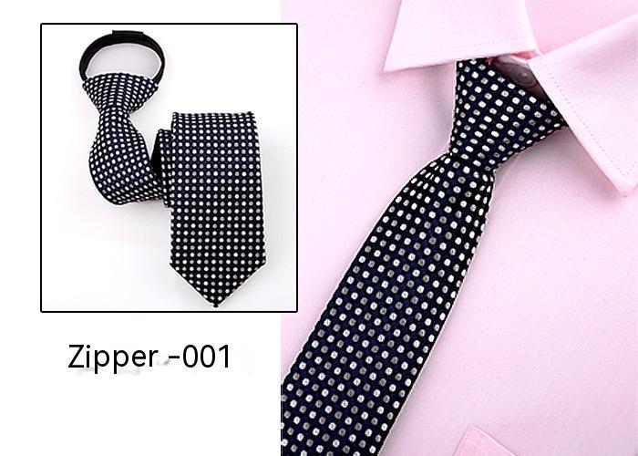 Men's Business Tie 6cm Collar Pull Peels Zipper Tie