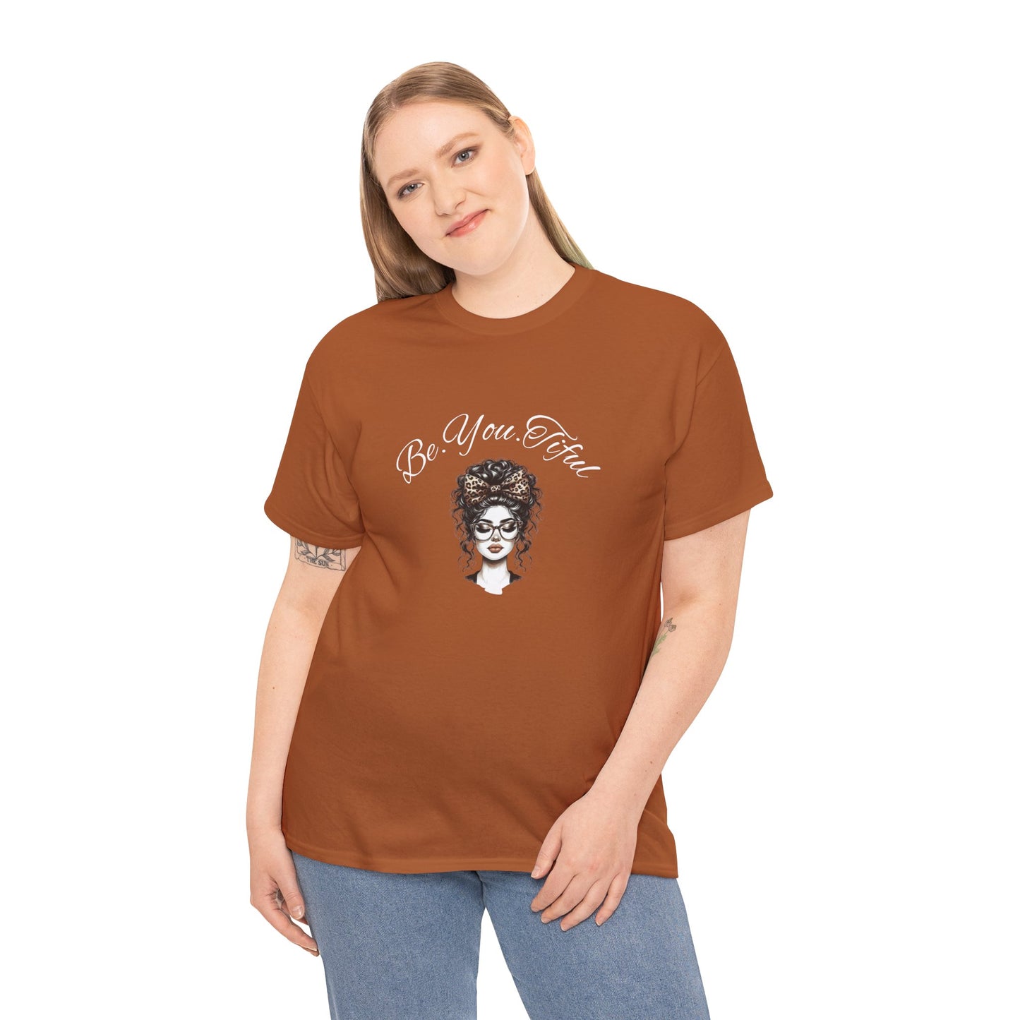Be You Tiful Unisex Heavy Cotton Tee - Inspirational Graphic Tee for Self-Expression