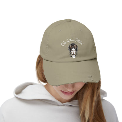 Unisex Distressed Cap - 'Be You, Fuld' Inspirational Hat