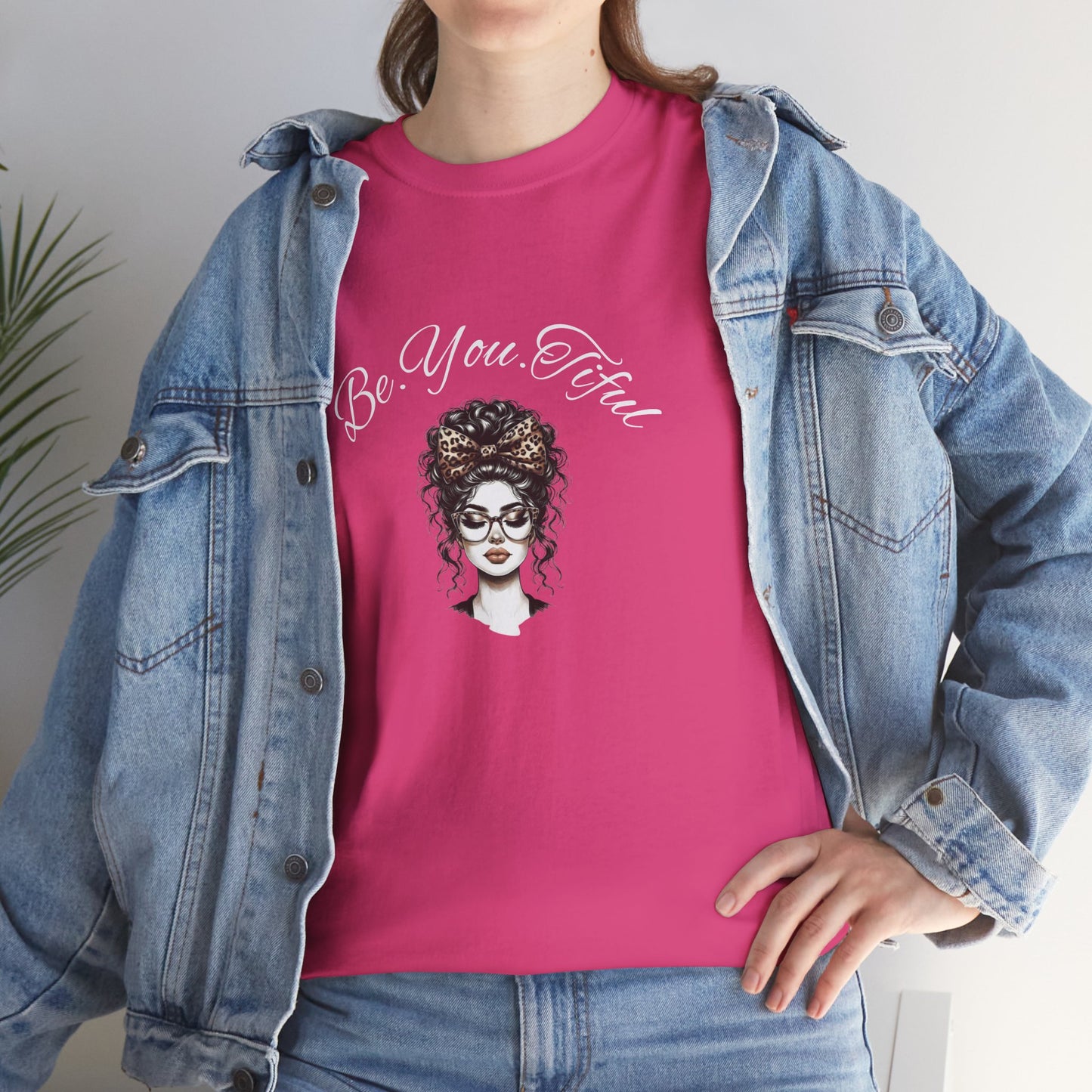 Be You Tiful Unisex Heavy Cotton Tee - Inspirational Graphic Tee for Self-Expression