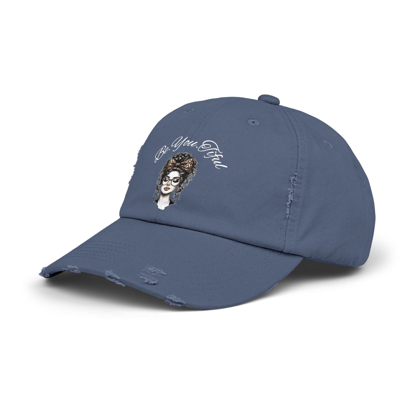 Unisex Distressed Cap - 'Be You, Fuld' Inspirational Hat