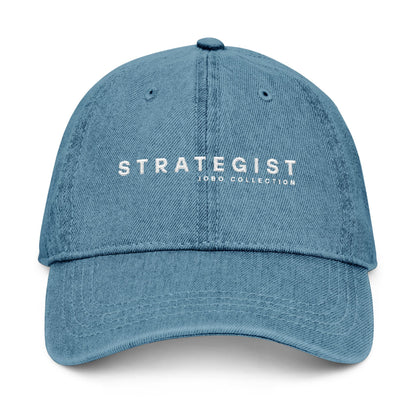 Strategist Embroidered Denim Hat - Casual Style for Trendsetters.