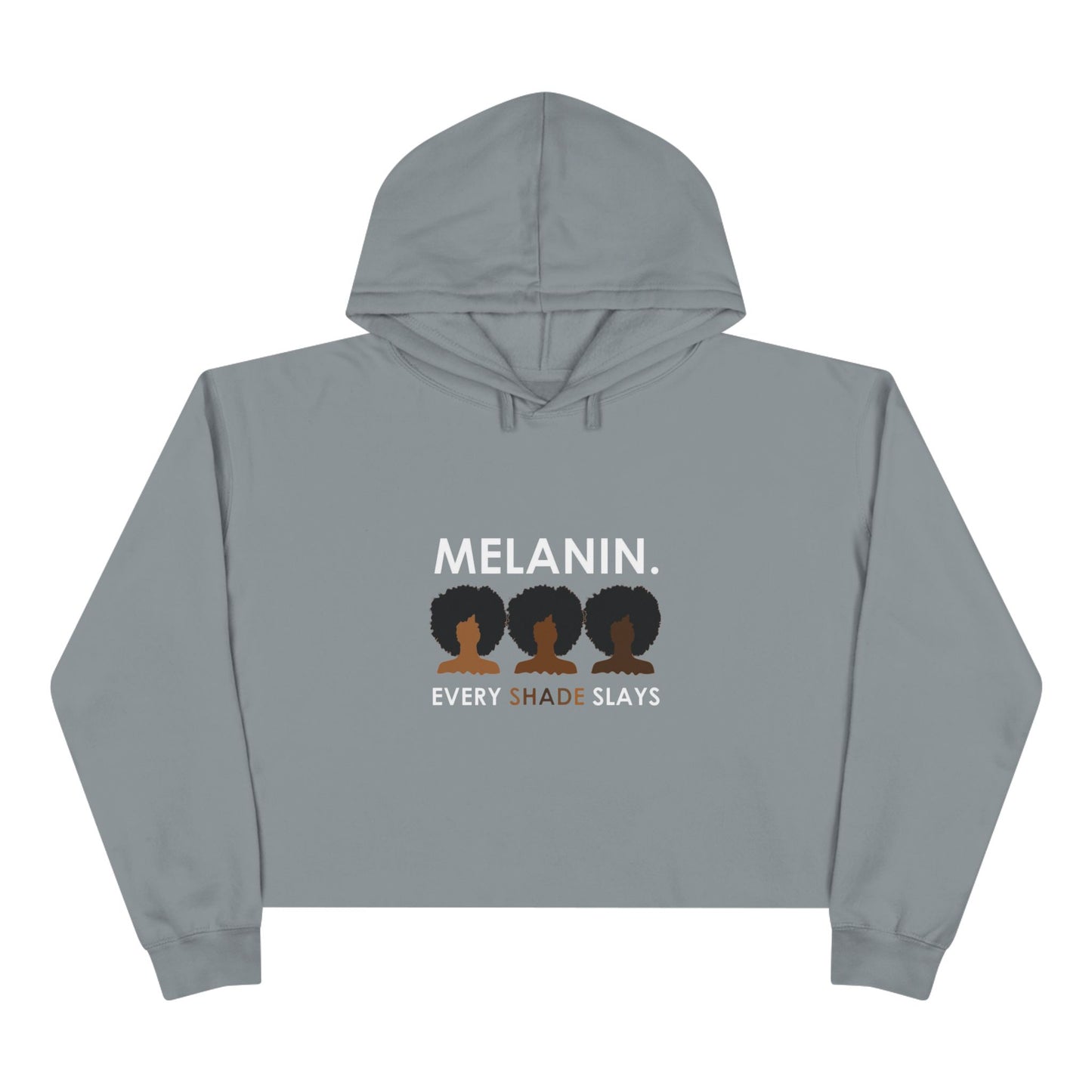 Melanin Crop Hoodie - Every Shade Slays Fashion for Empowerment.