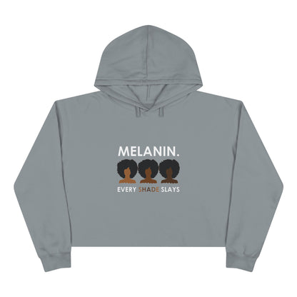 Melanin Crop Hoodie - Every Shade Slays Fashion for Empowerment.