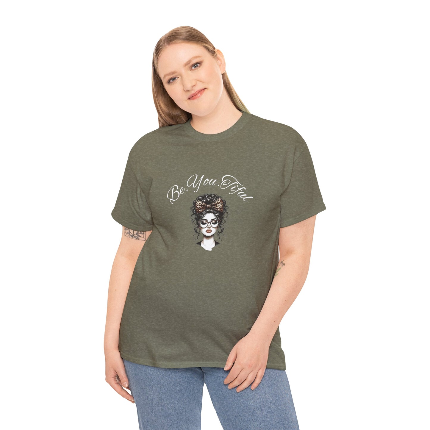 Be You Tiful Unisex Heavy Cotton Tee - Inspirational Graphic Tee for Self-Expression