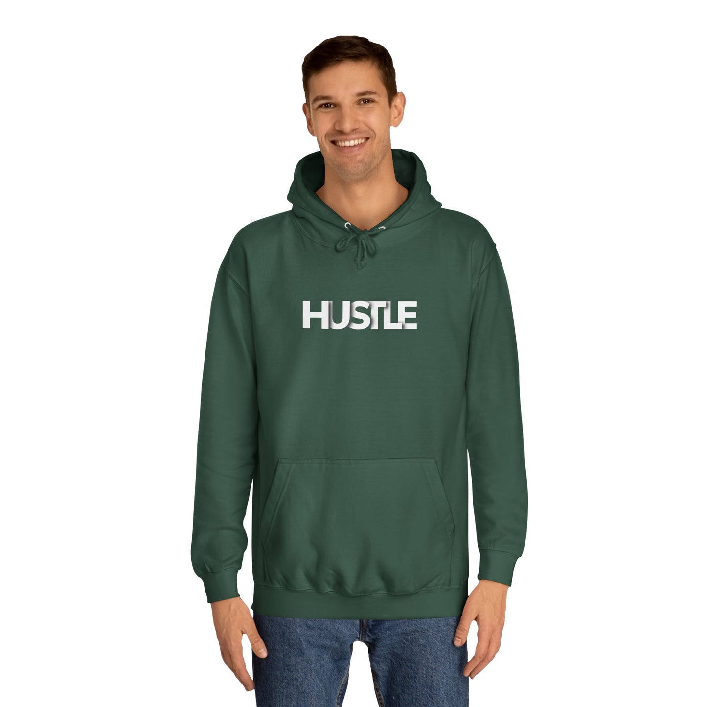 Hustle Unisex College Hoodie - Inspirational and Comfortable Sweatshirt.