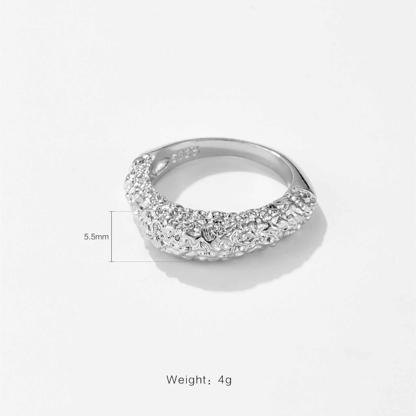 Simple Texture Sense High Sense Retro Minority Irregular Ring