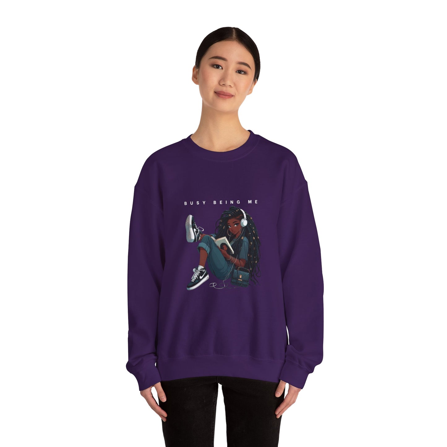 Busy Being Me Crewneck Sweatshirt – Cozy Unisex Pullover for Effortless Style