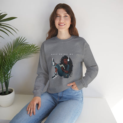 Busy Being Me Crewneck Sweatshirt – Cozy Unisex Pullover for Effortless Style