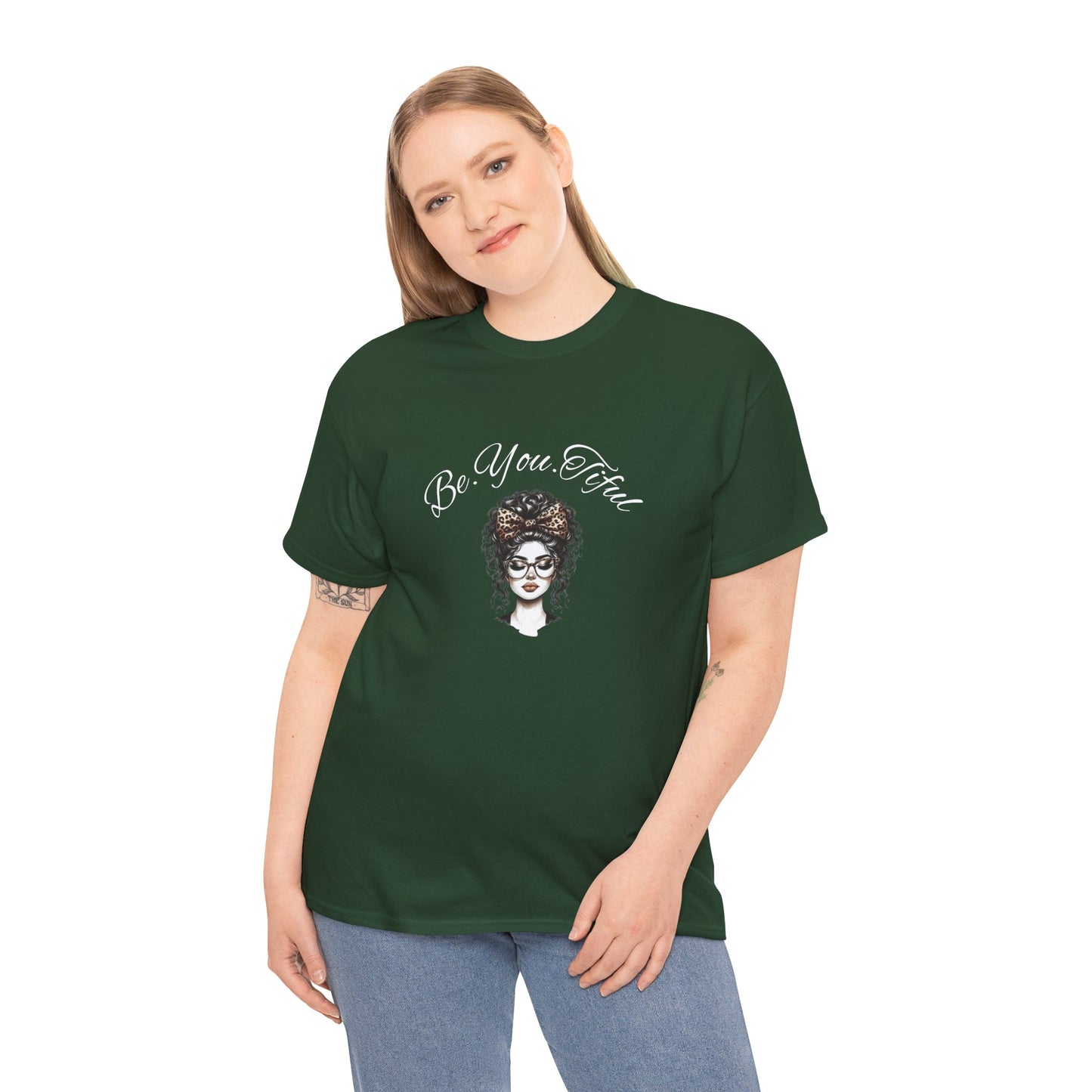 Be You Tiful Unisex Heavy Cotton Tee - Inspirational Graphic Tee for Self-Expression