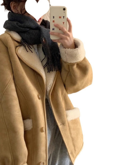 Suede Short Coat For Women