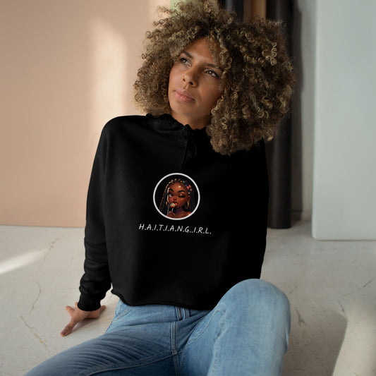 Haitian Girl Crop Hoodie - Stylish & Empowering Sweatshirt for All Occasions