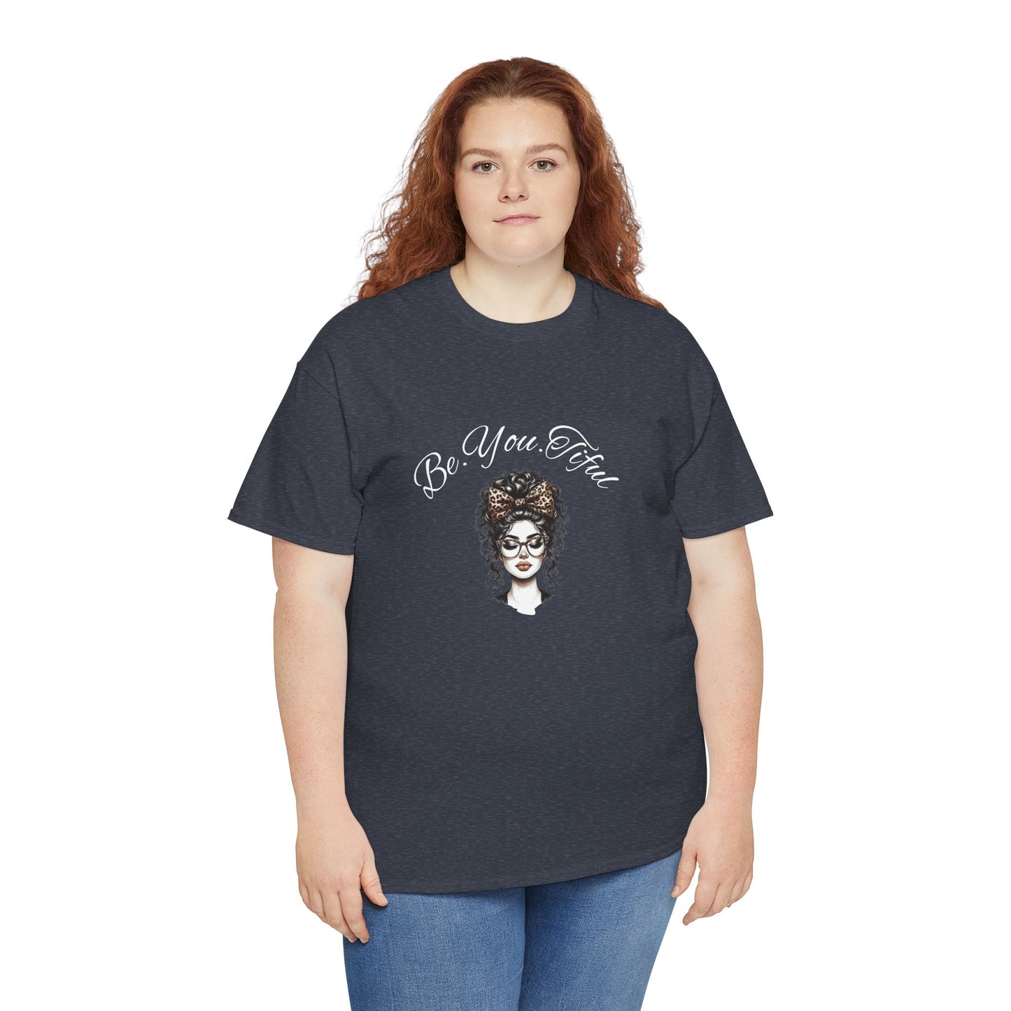 Be You Tiful Unisex Heavy Cotton Tee - Inspirational Graphic Tee for Self-Expression