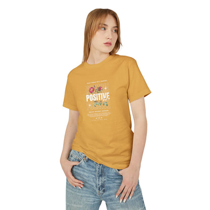 Positive Vibes Unisex Heavyweight Tee - Inspirational Cotton T-Shirt for Everyday Motivation
