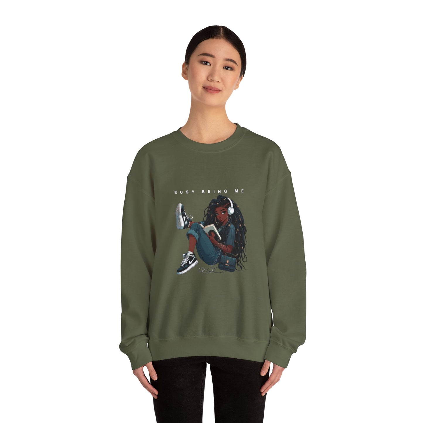 Busy Being Me Crewneck Sweatshirt – Cozy Unisex Pullover for Effortless Style