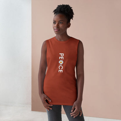 Peace Daisy Unisex Tank Top - Bohemian Style Summer Wear.