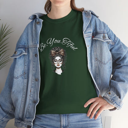Be You Tiful Unisex Heavy Cotton Tee - Inspirational Graphic Tee for Self-Expression