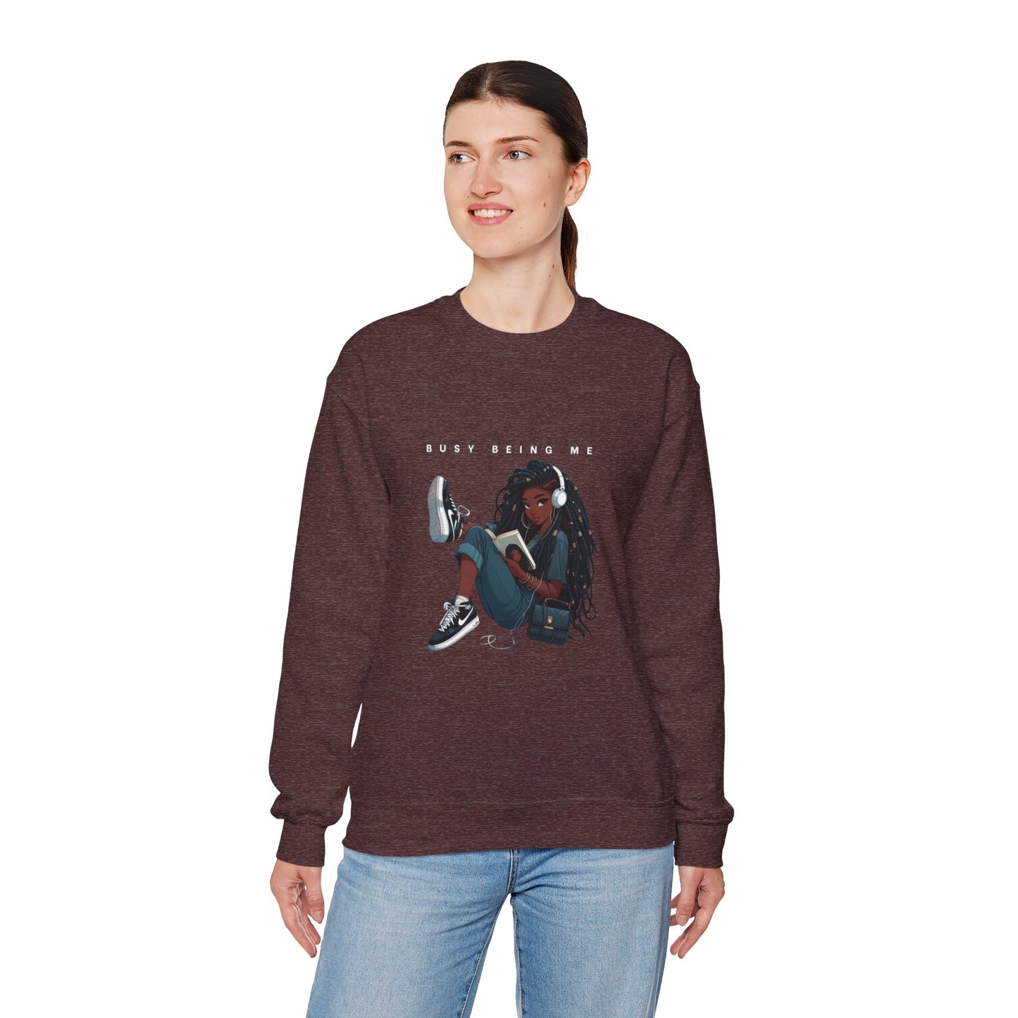 Busy Being Me Crewneck Sweatshirt – Cozy Unisex Pullover for Effortless Style