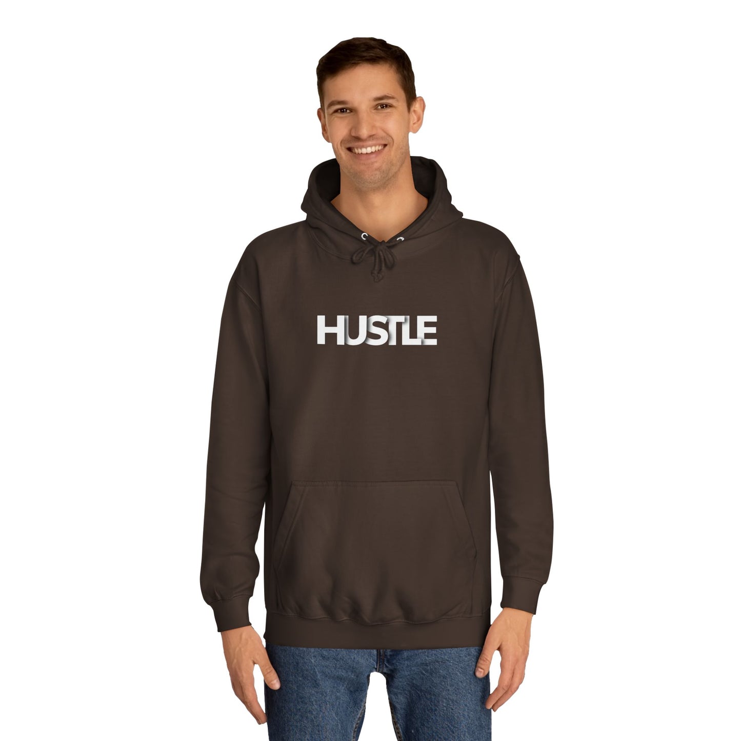 Hustle Unisex College Hoodie - Inspirational and Comfortable Sweatshirt.
